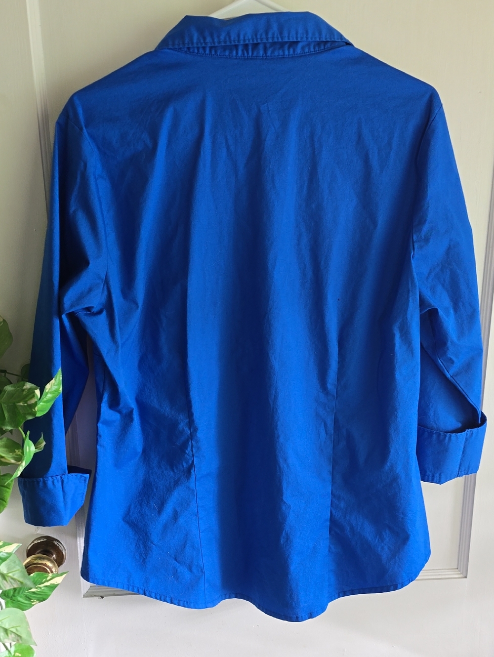 Lee Riders Royal Blue Button Down Shirt Size Large - Picture 7 of 9